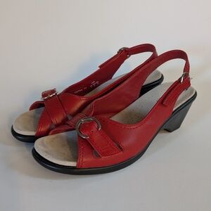 Red Slingback Sandals
